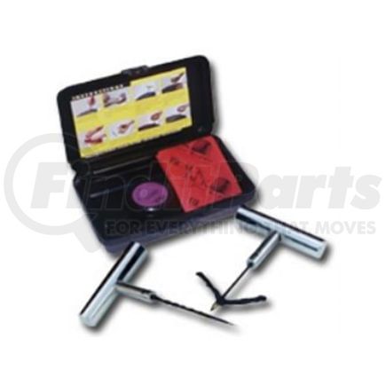 Black Jack Tire Repair KT-20SC Tire Repair Kit - Small, Chrome Tools, 4 in. Needles, 20 Repairs