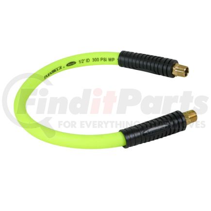 Legacy Mfg. Co. HFZ1202YW3S Whip Air Hose - Polymer, 1/2" Inside Diameter, 3/8" Inlet, 2' Length, 300 PSI