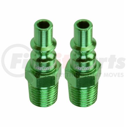 Legacy Mfg. Co. A71440B-2PK ColorConnex« Type B, 1/4" Green Plug, 1/4" MNPT 2-pk