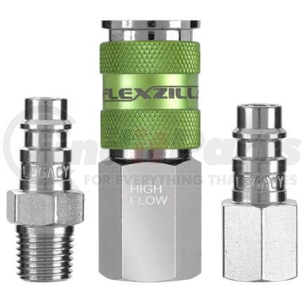 Legacy Mfg. Co. A53452FZ 3 Pc. 1/4" NPT Flexzilla® Coupler & Plug Kit