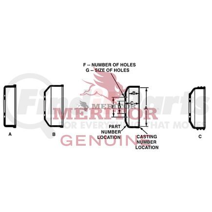 AxleTech 3219D5854 Brake Drum