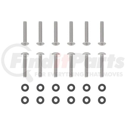 United Pacific 23797B Shift Plate Screw - Stainless Steel, Chrome, for Peterbilt