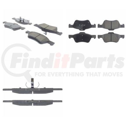Centric 301.10472 Centric Premium Ceramic Brake Pads with Shims and Hardware
