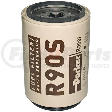 Racor Filters R90S Fuel Filter/Water Separator - Spin-On Series, 90 GPH, 2 Micron, 1"-14 Center Thread