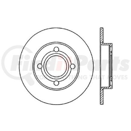 Centric 121.33019 C-Tek Standard Disc Brake Rotor - 9.64 in. Outside Diameter