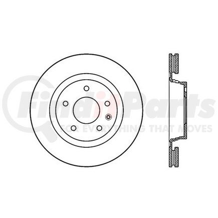 Centric 125.34103 Centric Premium High Carbon Alloy Brake Rotor