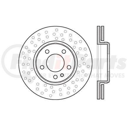 Centric 125.35102 Centric Premium High Carbon Alloy Brake Rotor