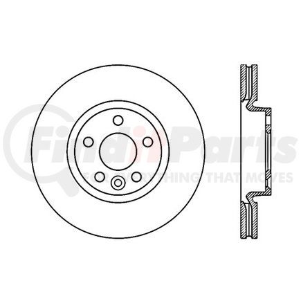 Centric 121.37056 C-Tek Standard Disc Brake Rotor - 14.48 in. Outside Diameter