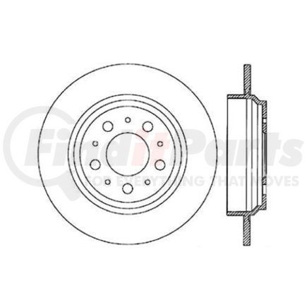 Centric 125.39024 Centric Premium High Carbon Alloy Brake Rotor