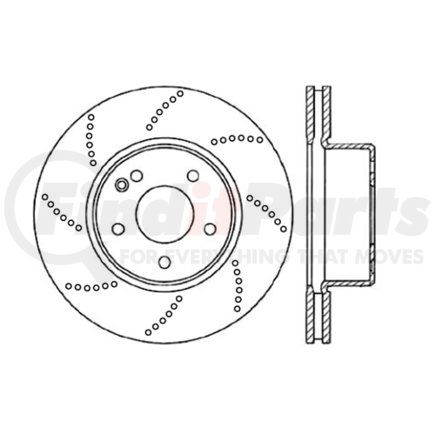Centric 128.35066 Centric Premium OE Style Drilled Brake Rotor