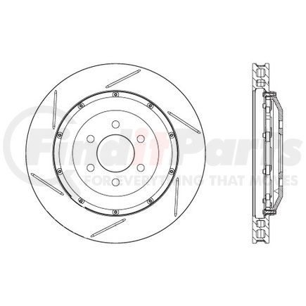 Centric 126.63073 Centric Premium OE Style Slotted Brake Rotor