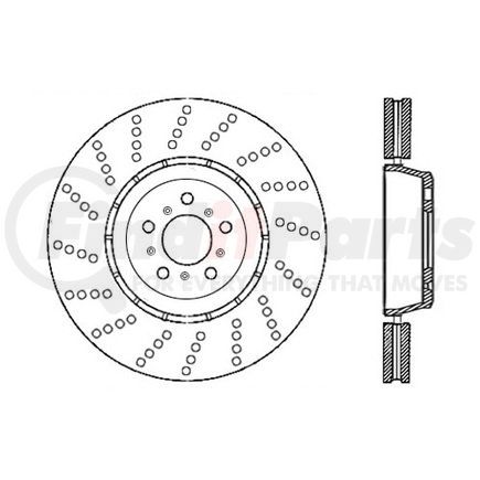 Centric 128.34089 Centric Premium OE Style Drilled Brake Rotor