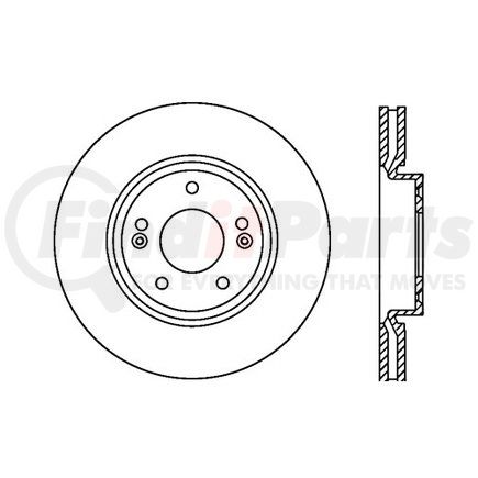 Centric 121.51030 C-Tek Standard Disc Brake Rotor