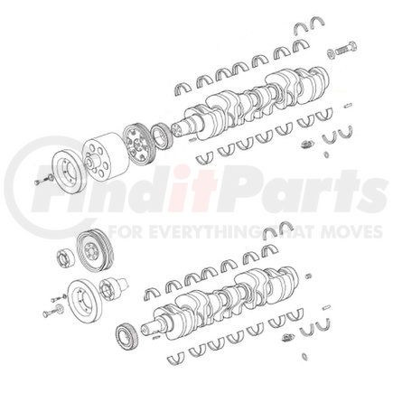 PAI 202010 Engine Crankshaft Vibration Damper - NTC 335 Tapered Nose 13.50in OD x 1.680in Thick Cummins 855 Series Application