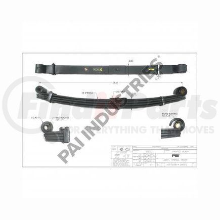 PAI 750814 Spring Assembly - Front; Mack CH / CV Model Application