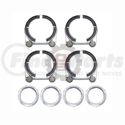 PAI 842023 Clamp Kit - EGR V-Band Clamp(D12)Includes Clamps 842019 Gaskets 831064