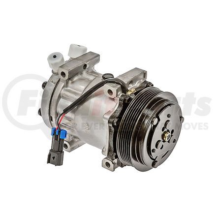 Omega Environmental Technologies 20-04883-AM A/C Compressor - SD7H15, 12V, Direct Mount, PV6, 125mm Pulley, 8.5 oz PAG 100 Oil