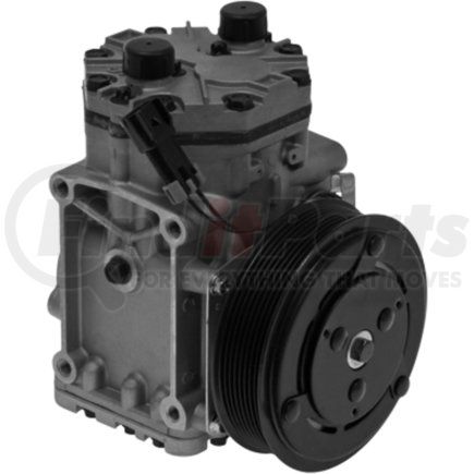 Omega Environmental Technologies 20-21009-AM A/C Compressor - ET210L, 12V, 8-Groove Pulley, 158mm Clutch, PAG 100 Oil, LHS Tube O-Fitting