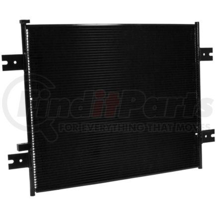 Omega Environmental Technologies 24-14679 A/C Condenser - Parallel Flow, 37 5/8 in. Overall Dim, Block Fittings, for 2005 Peterbilt