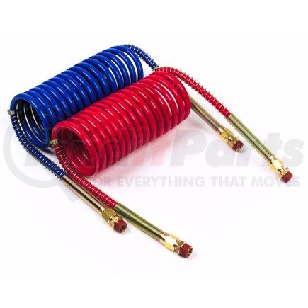 GROTE 81-0020 - coiled air hose set 12 foot with 20 in. leads blue/red