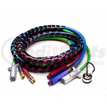 GROTE 81-3215 - 3-in-1 abs electrical & air assembly 15" red/blue rubber airline hoses and ’s ultralink™ power cords