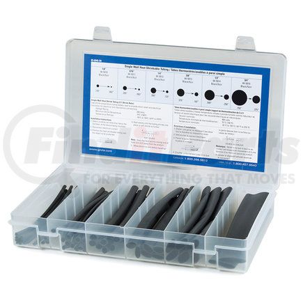 GROTE 83-6545 - dual wall tubing kit, 2:1 - black, heat shrinkable tubing kit