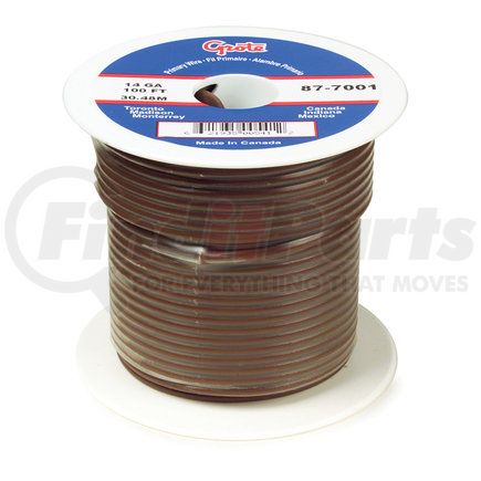 Grote 87-5001 Primary Wire, 10 Gauge, Brown, 100 Ft Spool