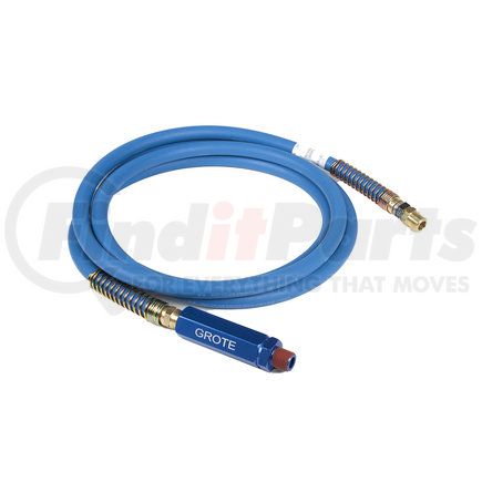 Grote 81-0112-BGB 12', Blue Rubber Air Hose With Blue Anodized Grip