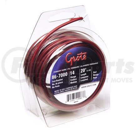 Grote 86-7000 General-Purpose Thermoplastic Wire - Primary Wire, Clamshell, 14 Gauge