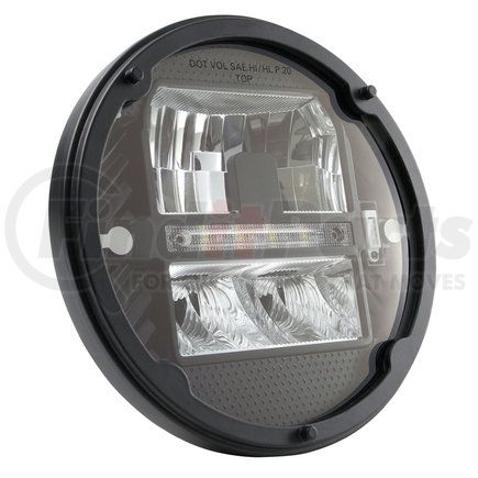 Grote 64H71-5 LED Sealed Beam Headlights, 7" Heated LED Headlight