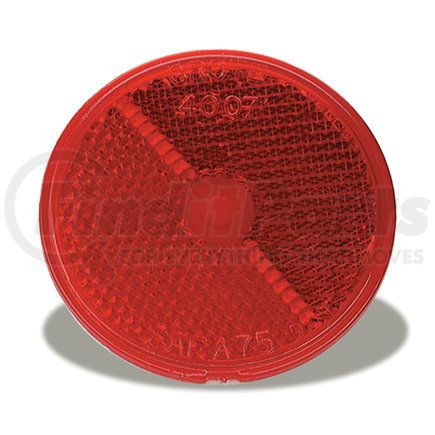 Grote 40072 21/2" Round Stick-On Reflectors, Red
