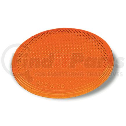 Grote 40053 Round Stick-On Reflector, Amber