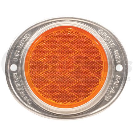 Grote 40233 Aluminum Two-Hole Mounting Reflectors, Amber