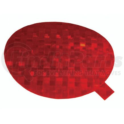 Grote 41142-3 RFLCTR, 3"RND, RED, STICKON, CLASS A TAPE