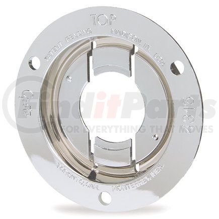 GROTE 43153 - theft-resistant mounting flange for 2" round lights - chrome | 2",chrome plcrbnt,thft-rstnt flng | turn signal light bracket
