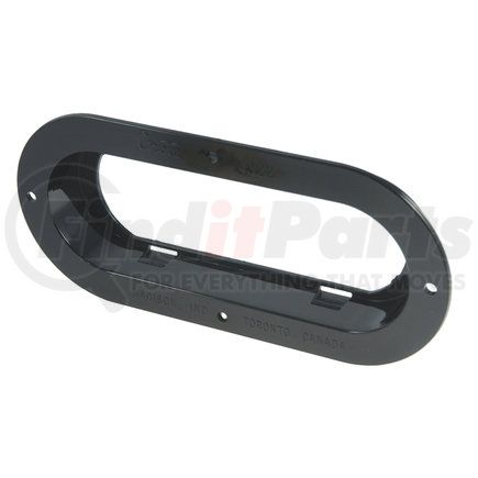 GROTE 43222-3 - theft-resistant mounting flange for 6" oval lights - black, multi pack | black, oval theft-resistant flange,bulk | turn signal light bracket