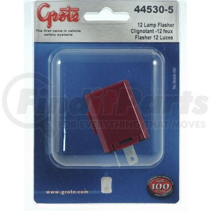 GROTE 44530-5 - 2 pin flasher - 12 light electromechanical | 12-lamp electromchncl flasher, 2 tm,rtl | turn signal flasher