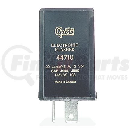 GROTE 44710 - 2 pin flasher - 20 light heavy duty electronic | 20-lamp hd electronic flasher,2 terminal | turn signal flasher