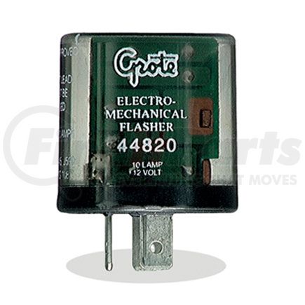 GROTE 44820 - 3 pin flasher - 10 light electromechanical | flasher, 10-lamp 3 terminal | turn signal flasher