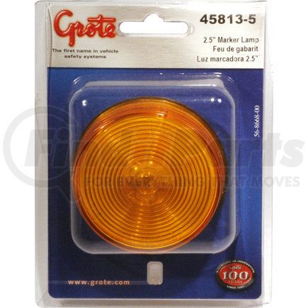 Grote 45813-5 2 1/2" Round Clearance Marker Lights, Optic Lens Amber