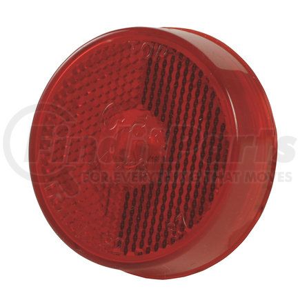 GROTE 45832 - 2 1/2" round clearance / marker light - built-in reflector, 12v | clr/mkr lmp,2.5",red,sld,w/class a rflct | side marker light