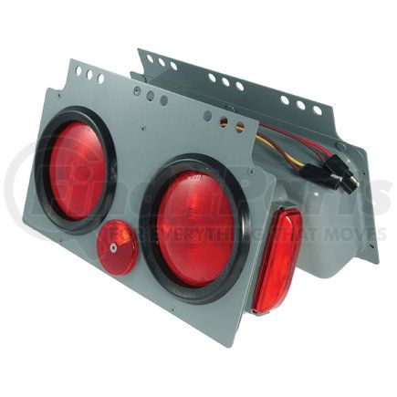 GROTE 51022 - 4" stop / tail / turn light power modules - rh, w/ side marker light | stt lamp,red,4" lamp,mod. w/side mkr, rh | tail light