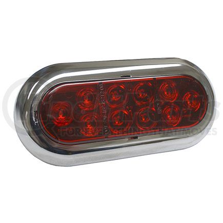 Grote 52592-5 Oval LED Stop Tail Turn Lights, Chrome Trim Ring