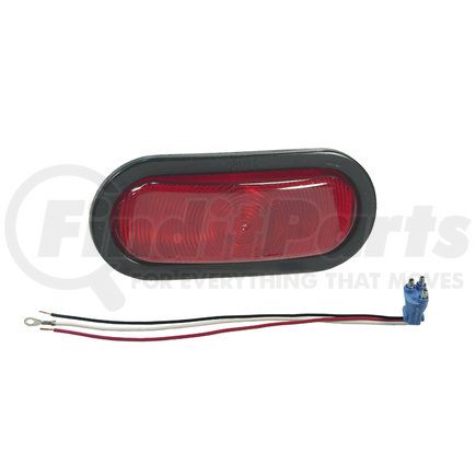 Grote 52572 Torsion Mount III Stop Tail Turn Light - Oval, Female Pin, Red Kit (52892 + 92420 + 67000)