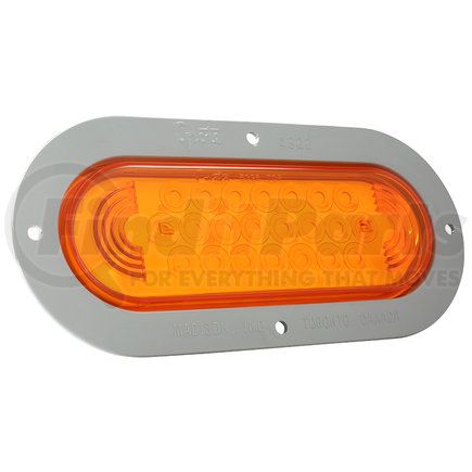 Grote 53593 SuperNova Oval LED Stop / Tail / Turn Light - Gray Theft-Resistant Flange, Male Pin
