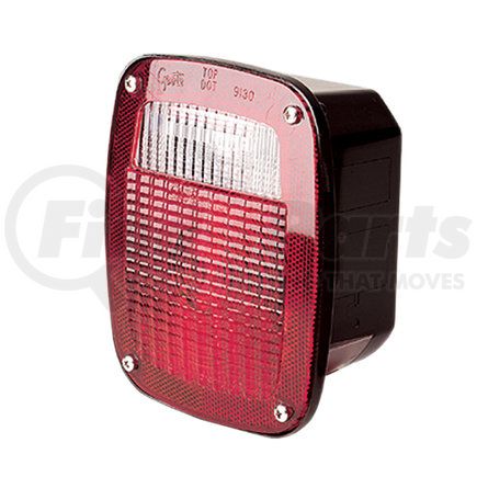 GROTE 53782 - ford® stop / tail / turn box light - right-hand w/ license window | stt,red,cmbntn box w/ford side conn,lh | tail light