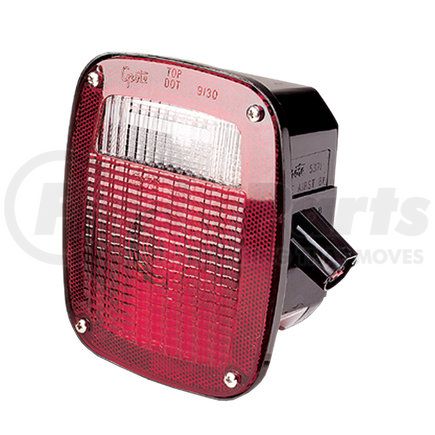 GROTE 53792 - ford® stop / tail / turn box light - left-hand w/ license window | stt,red,cmbntn box w/ford side conn,rh | tail light