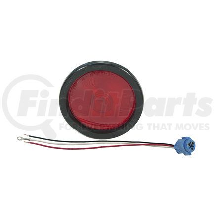 GROTE 53112 - torsion mount® ii 4" stop / tail / turn light - male pin, red kit (53102 + 91740 + 67002)
