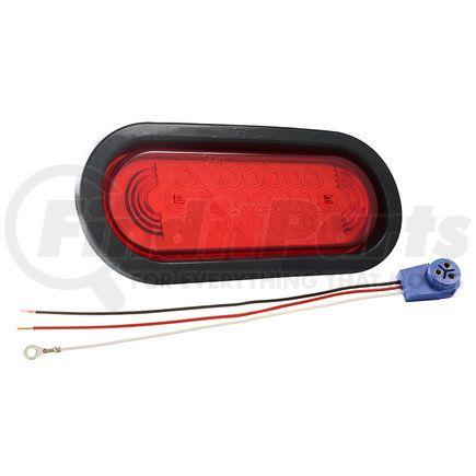 Grote 53122 SuperNova Oval LED Stop Tail Turn Lights, Red Kit (53962 + 92420 + 67005)