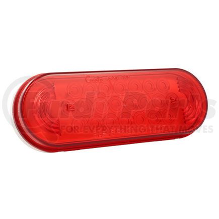 Grote 54792 Brake / Tail / Turn Signal Light - 6 in. Oval, LED, Red, Grommet Mount